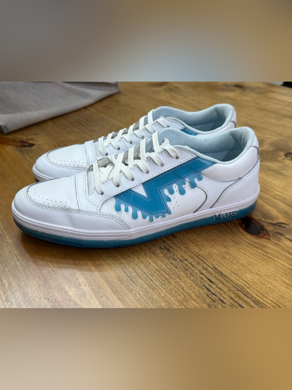 Vans Lowland CC Drip Slushie White Blue Sneakers
